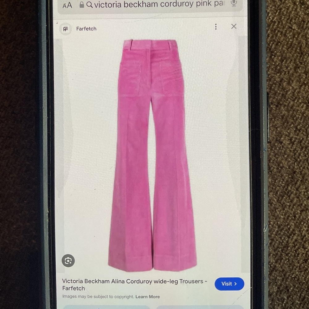 Victoria Beckham Alina Courdoroy Pants